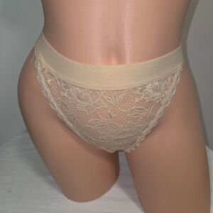 Cosabella Never Say Never Plus Size Lace G-String Blush Designer Panty XL